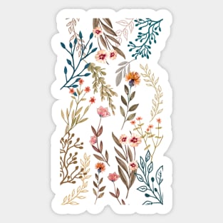 Fall Pressed Flowers Celestes Studio© Sticker